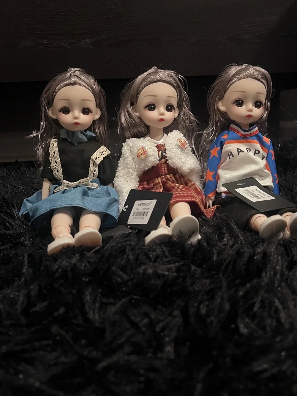 3 Cute Kids Fashion Doll - Gray Hair, Assorted Outfits